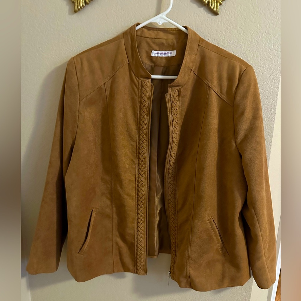 Suede look lined jacket